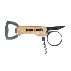 Porte-clé bois ouvre-bouteille