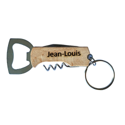Porte-clé bois ouvre-bouteille